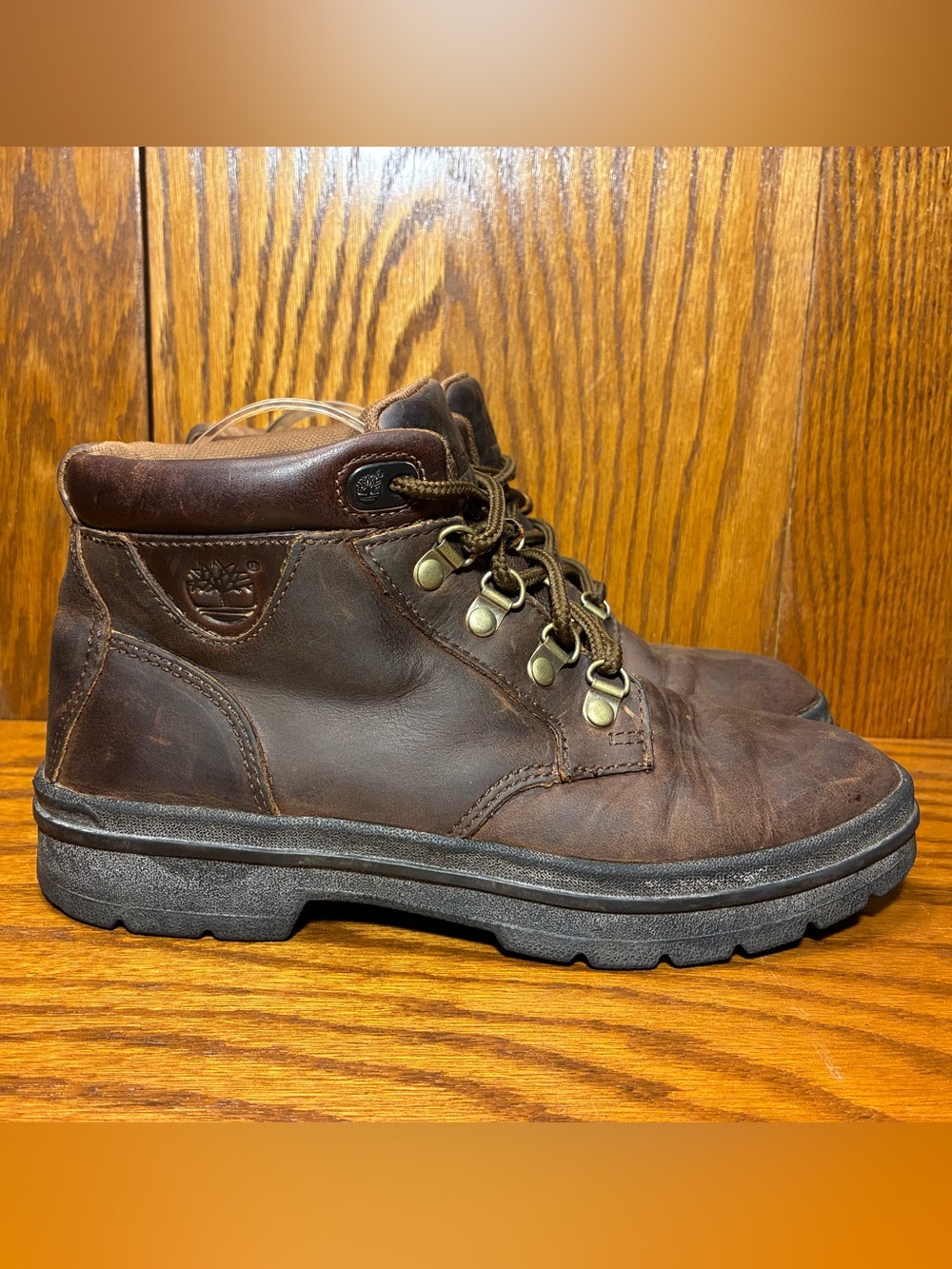 Y2K VTG Timberland Brown Leather Hiking Boots Women’s 7.5